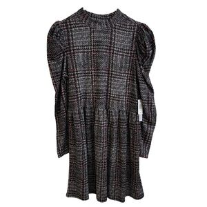Emma & Michele Houndstooth Plaid Dress (NWT)